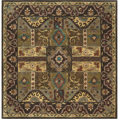 Caesar Rug - 1215 by Surya in olive, black, dark brown, mustard, deep teal. Made from 100% wool in a unique style.