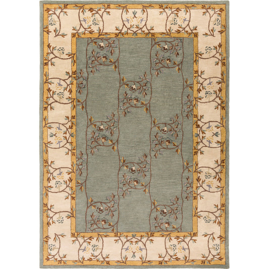 Caesar Rug - 1217 by Livabliss in oyster gray, brown. Made from 100% wool in a unique style.