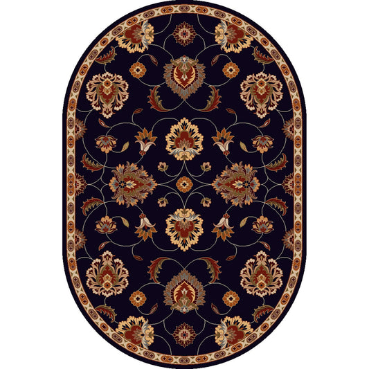 Caesar Rug - 1218 by Surya in ink blue, rust, dusty sage, olive, light beige. Made from 100% wool in a unique style.