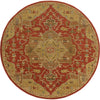 Burgandy, Brown, Mustard, Medium Gray, Olive / 4' Round