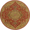 Burgandy, Brown, Mustard, Medium Gray, Olive / 4' Round