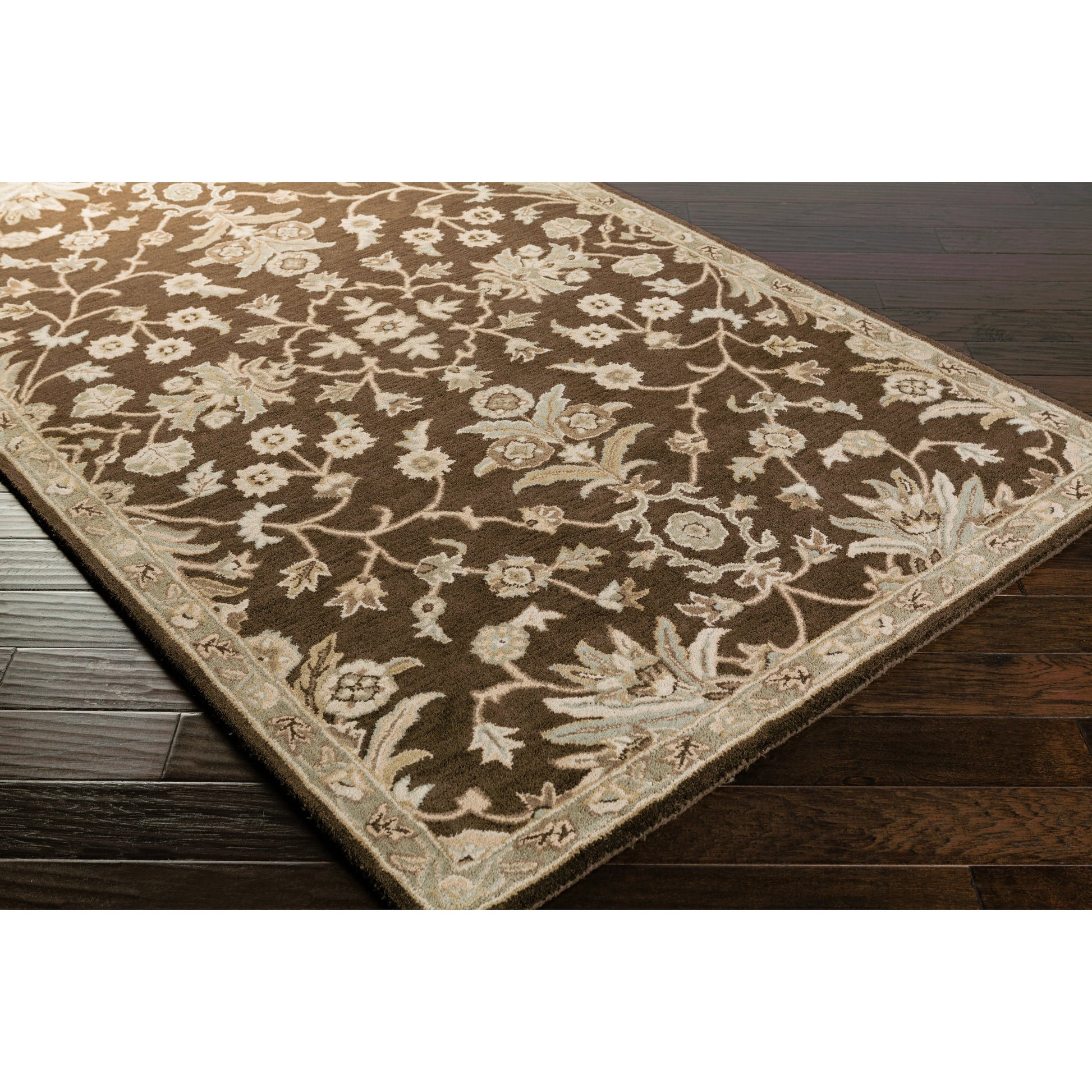 Caesar Rug - 12824 by Surya in beige, chocolate. Made from 100% wool in a unique style.
