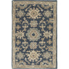 Navy, Brown, Medium Gray, Light Beige, Dusty Sage / 2' x 3'