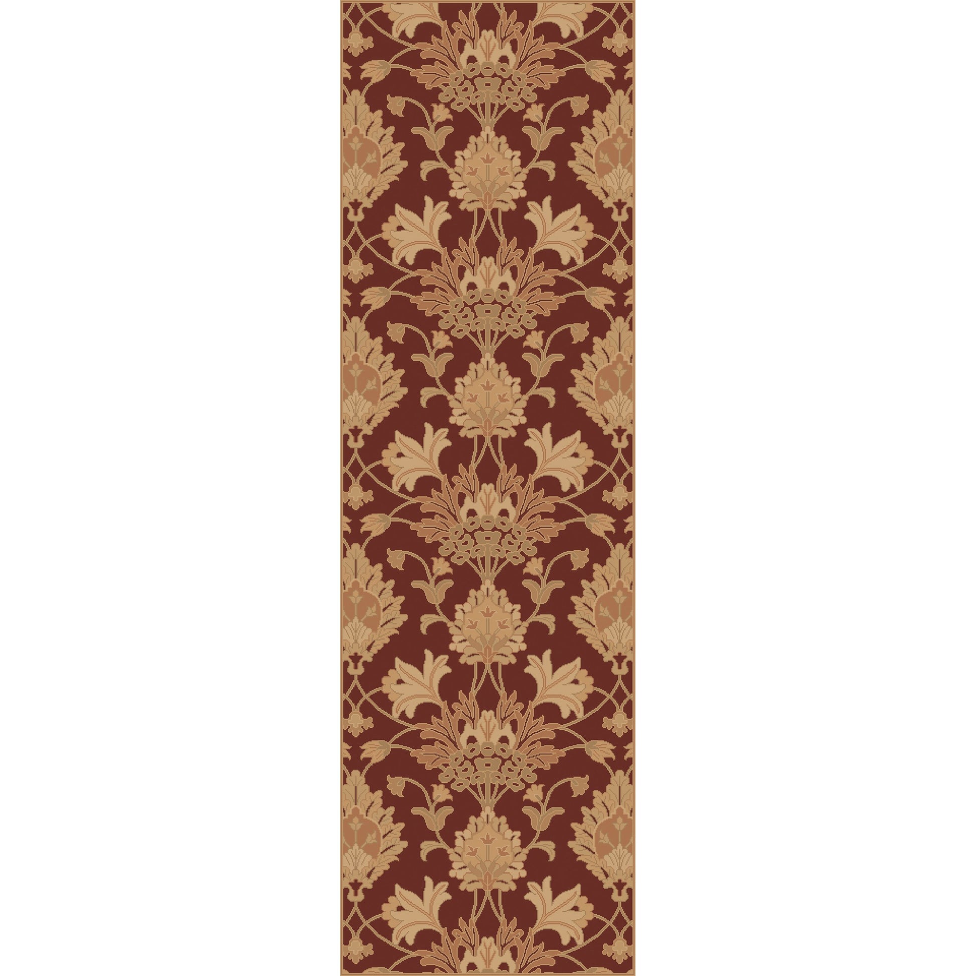Caesar Rug - 12915 by Surya in burgandy, tan, rust, camel, olive. Made from 100% wool in a unique style.
