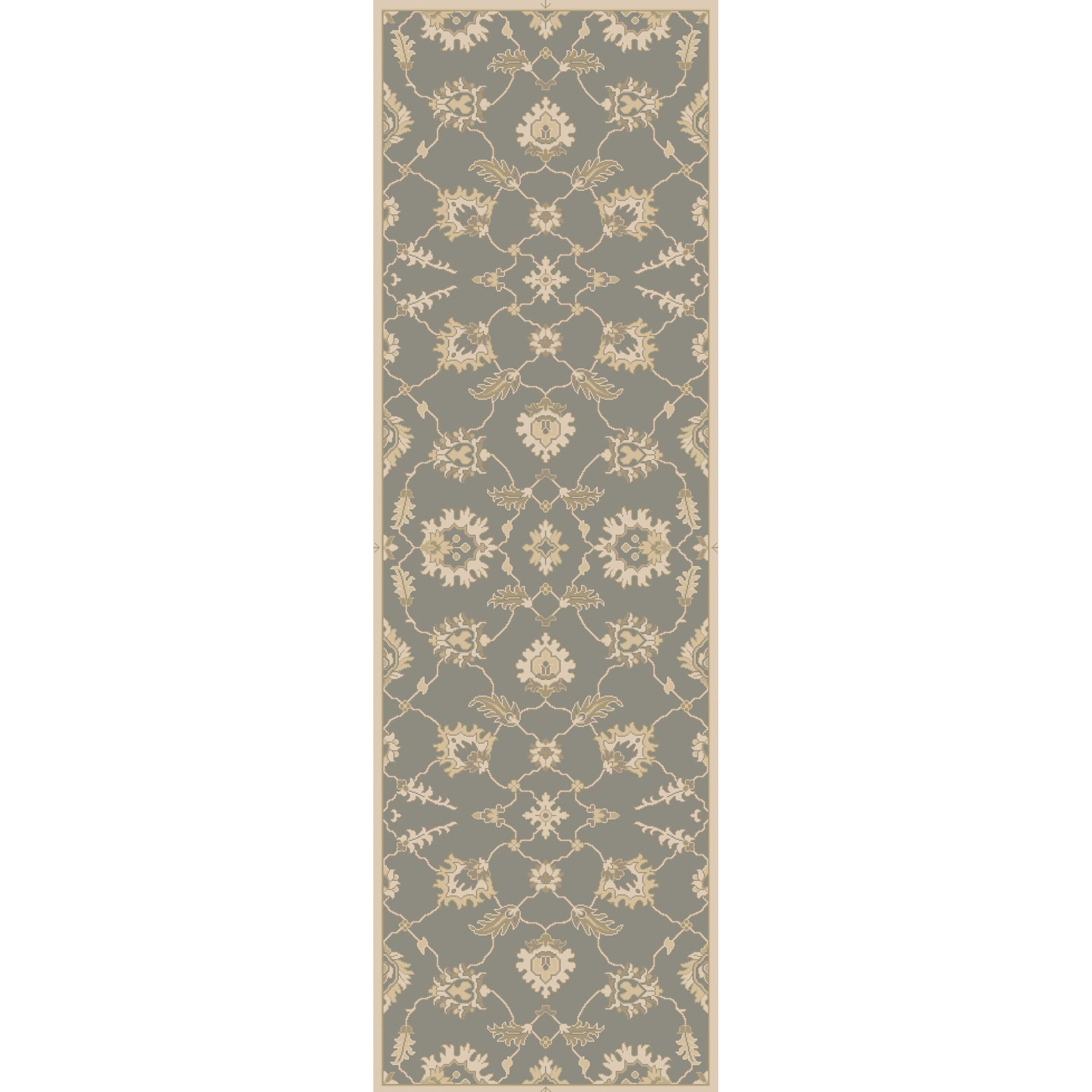 Caesar Rug - 12916 by Surya in medium gray, ivory, olive, brown. Made from 100% wool in a unique style.