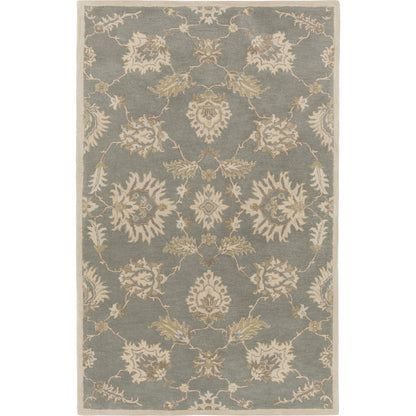 Caesar Rug - 12916 by Surya in medium gray, ivory, olive, brown. Made from 100% wool in a unique style.
