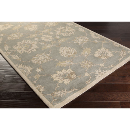 Caesar Rug - 12916 by Surya in medium gray, ivory, olive, brown. Made from 100% wool in a unique style.