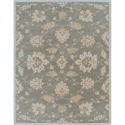 Caesar Rug - 12916 by Surya in medium gray, ivory, olive, brown. Made from 100% wool in a unique style.