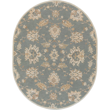 Caesar Rug - 12916 by Surya in medium gray, ivory, olive, brown. Made from 100% wool in a unique style.