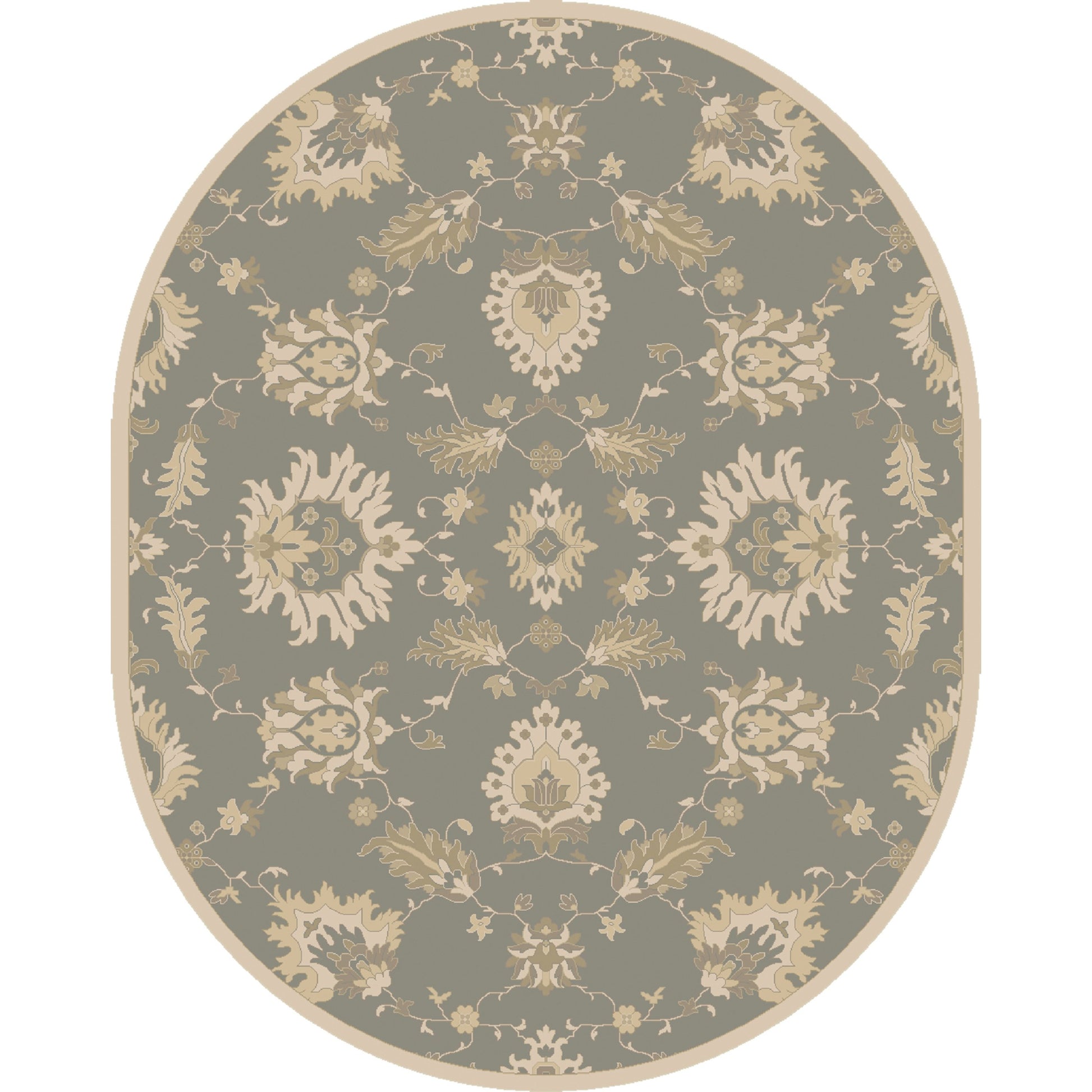 Caesar Rug - 12916 by Surya in medium gray, ivory, olive, brown. Made from 100% wool in a unique style.
