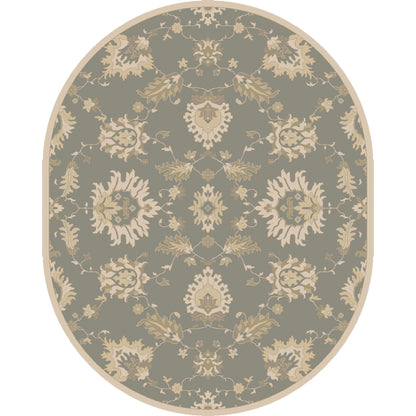 Caesar Rug - 12916 by Surya in medium gray, ivory, olive, brown. Made from 100% wool in a unique style.