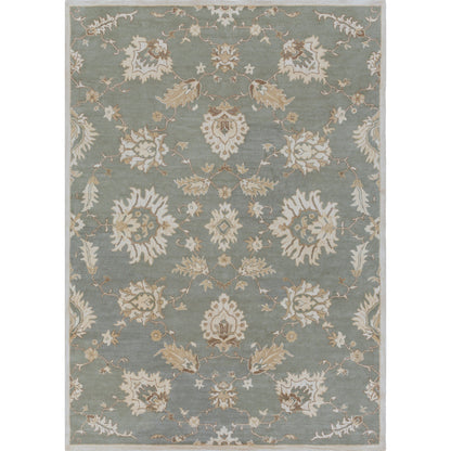Caesar Rug - 12916 by Surya in medium gray, ivory, olive, brown. Made from 100% wool in a unique style.