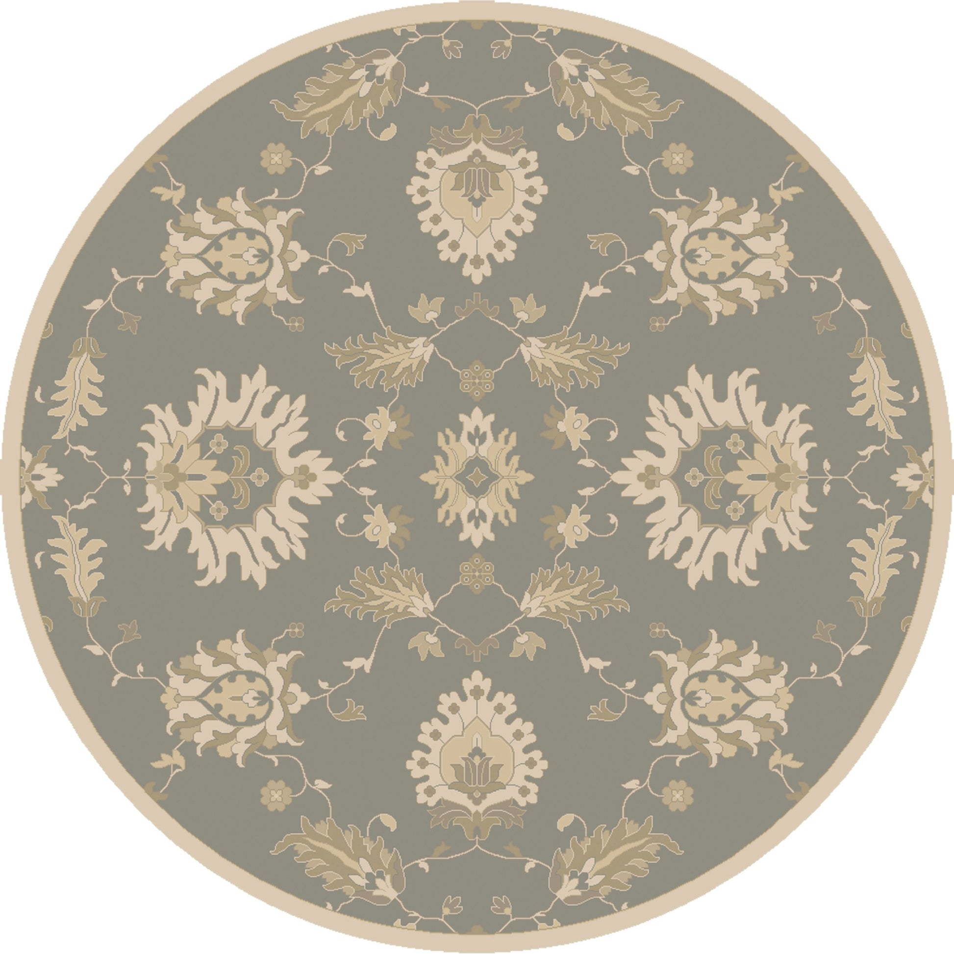 Caesar Rug - 12916 by Surya in medium gray, ivory, olive, brown. Made from 100% wool in a unique style.