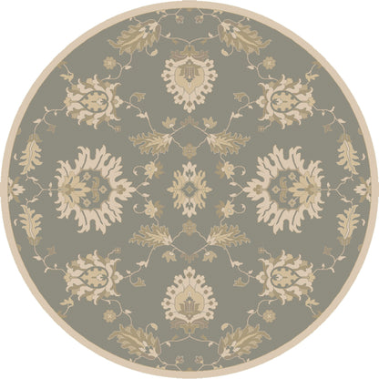 Caesar Rug - 12916 by Surya in medium gray, ivory, olive, brown. Made from 100% wool in a unique style.