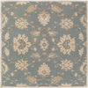 Medium Gray, Ivory, Olive, Brown / 4' Square