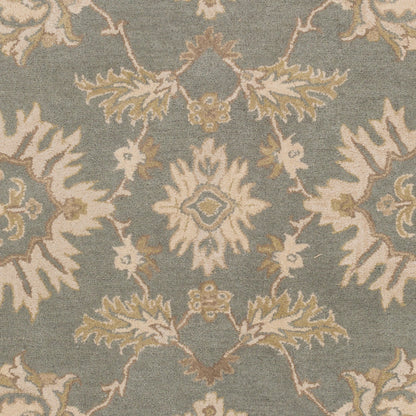 Caesar Rug - 12916 by Surya in medium gray, ivory, olive, brown. Made from 100% wool in a unique style.
