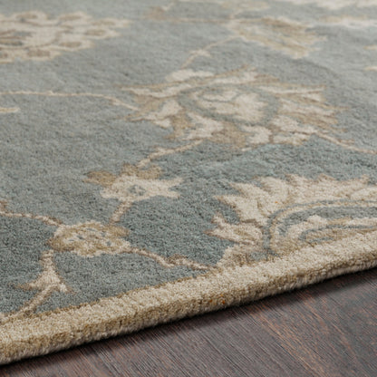 Caesar Rug - 12916 by Surya in medium gray, ivory, olive, brown. Made from 100% wool in a unique style.