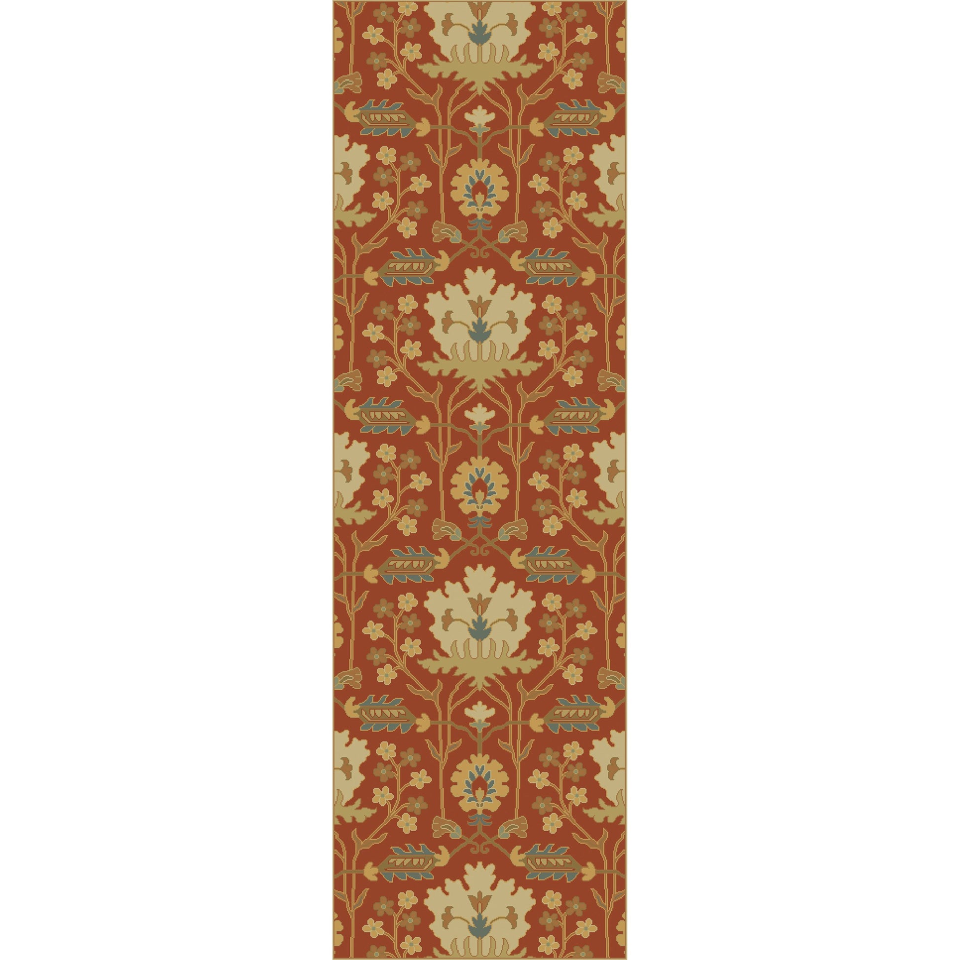 Caesar Rug - 12918 by Surya in burgandy, olive, dusty sage, tan, dark brown. Made from 100% wool in a unique style.