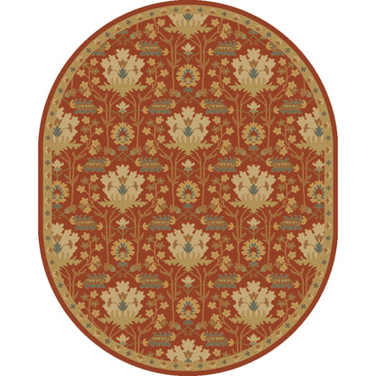 Caesar Rug - 12918 by Surya in burgandy, olive, dusty sage, tan, dark brown. Made from 100% wool in a unique style.