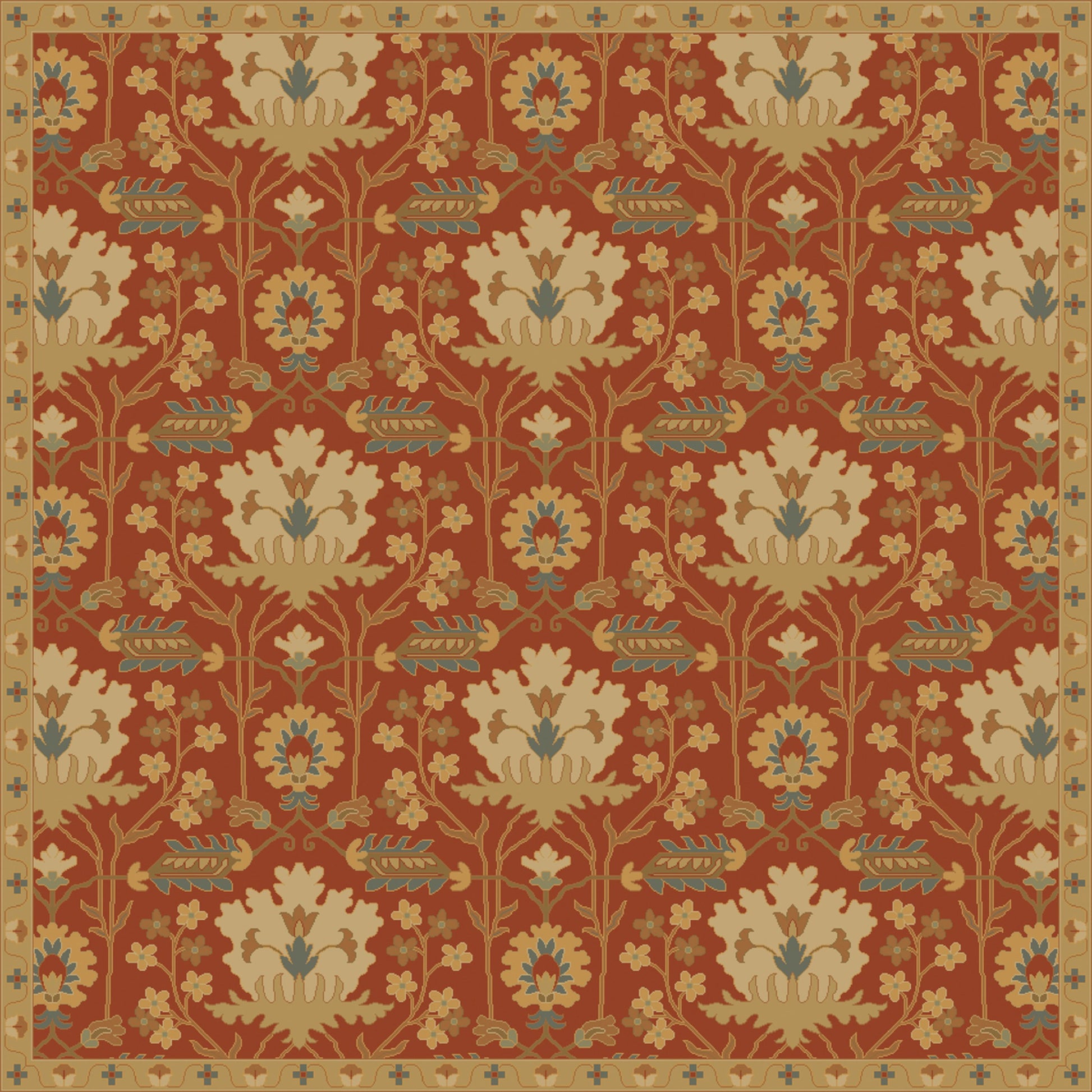 Caesar Rug - 12918 by Surya in burgandy, olive, dusty sage, tan, dark brown. Made from 100% wool in a unique style.