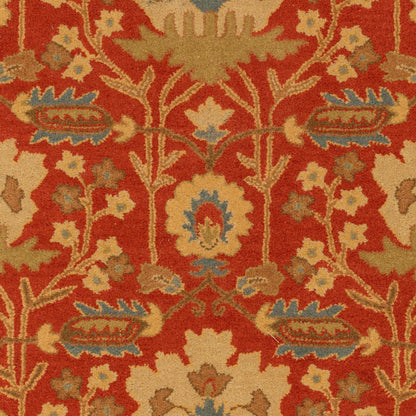 Caesar Rug - 12918 by Surya in burgandy, olive, dusty sage, tan, dark brown. Made from 100% wool in a unique style.