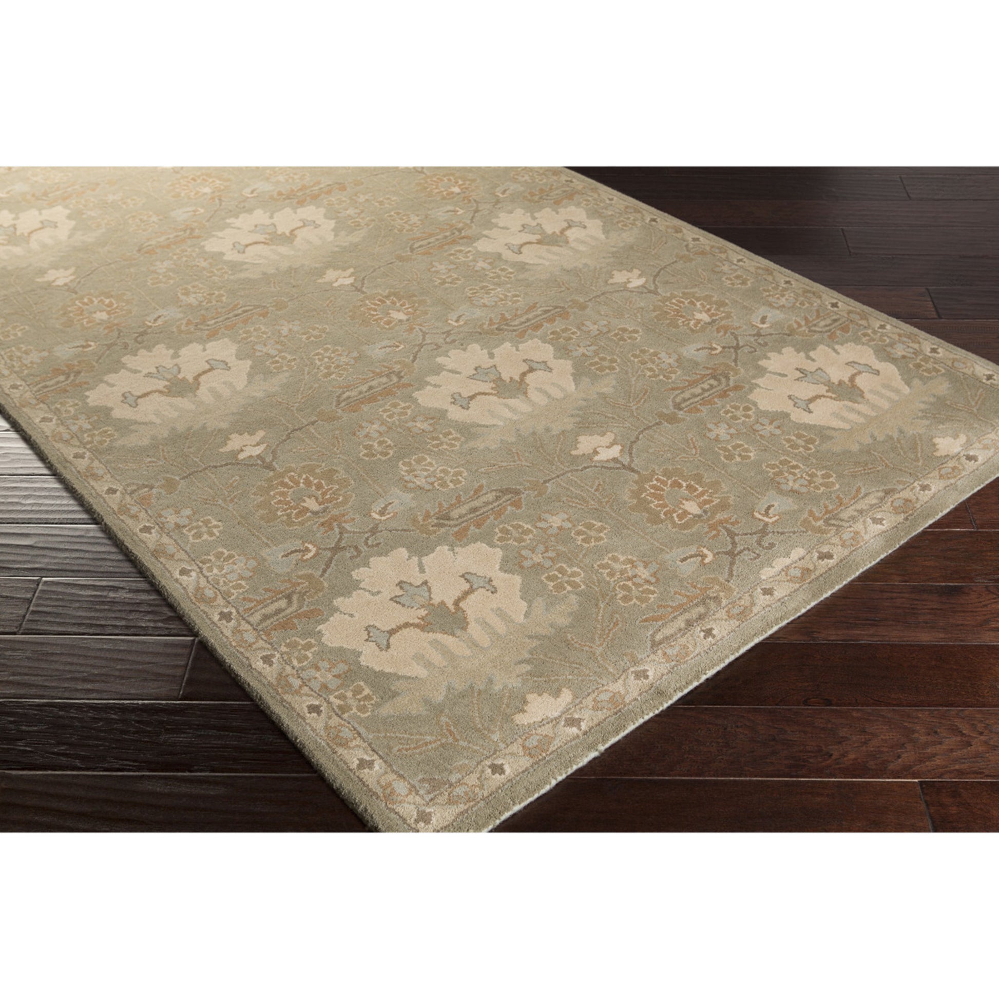 Caesar Rug - 12918 by Surya in burgandy, olive, dusty sage, tan, dark brown. Made from 100% wool in a unique style.