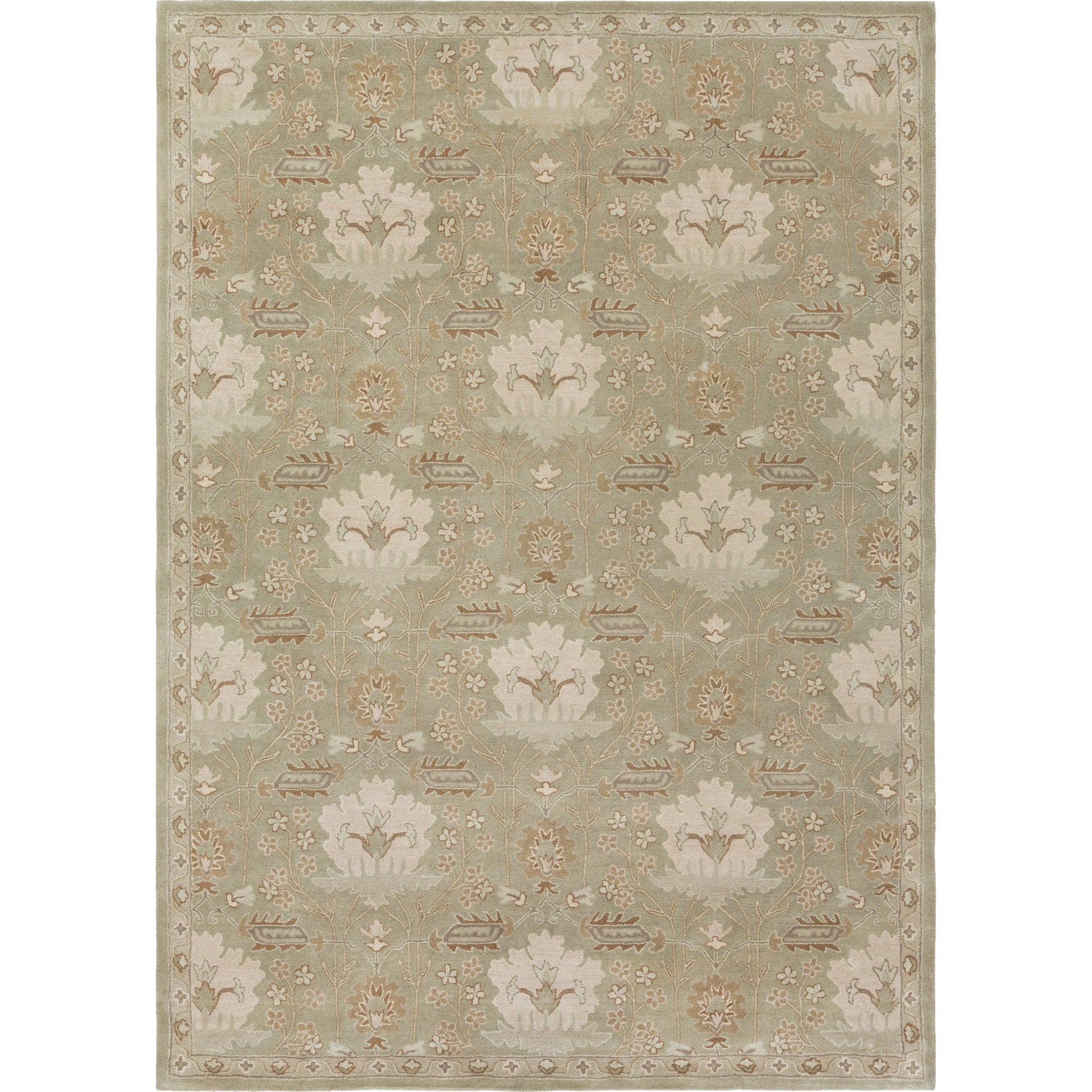 Caesar Rug - 12918 by Surya in burgandy, olive, dusty sage, tan, dark brown. Made from 100% wool in a unique style.