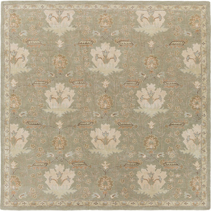 Caesar Rug - 12918 by Surya in burgandy, olive, dusty sage, tan, dark brown. Made from 100% wool in a unique style.