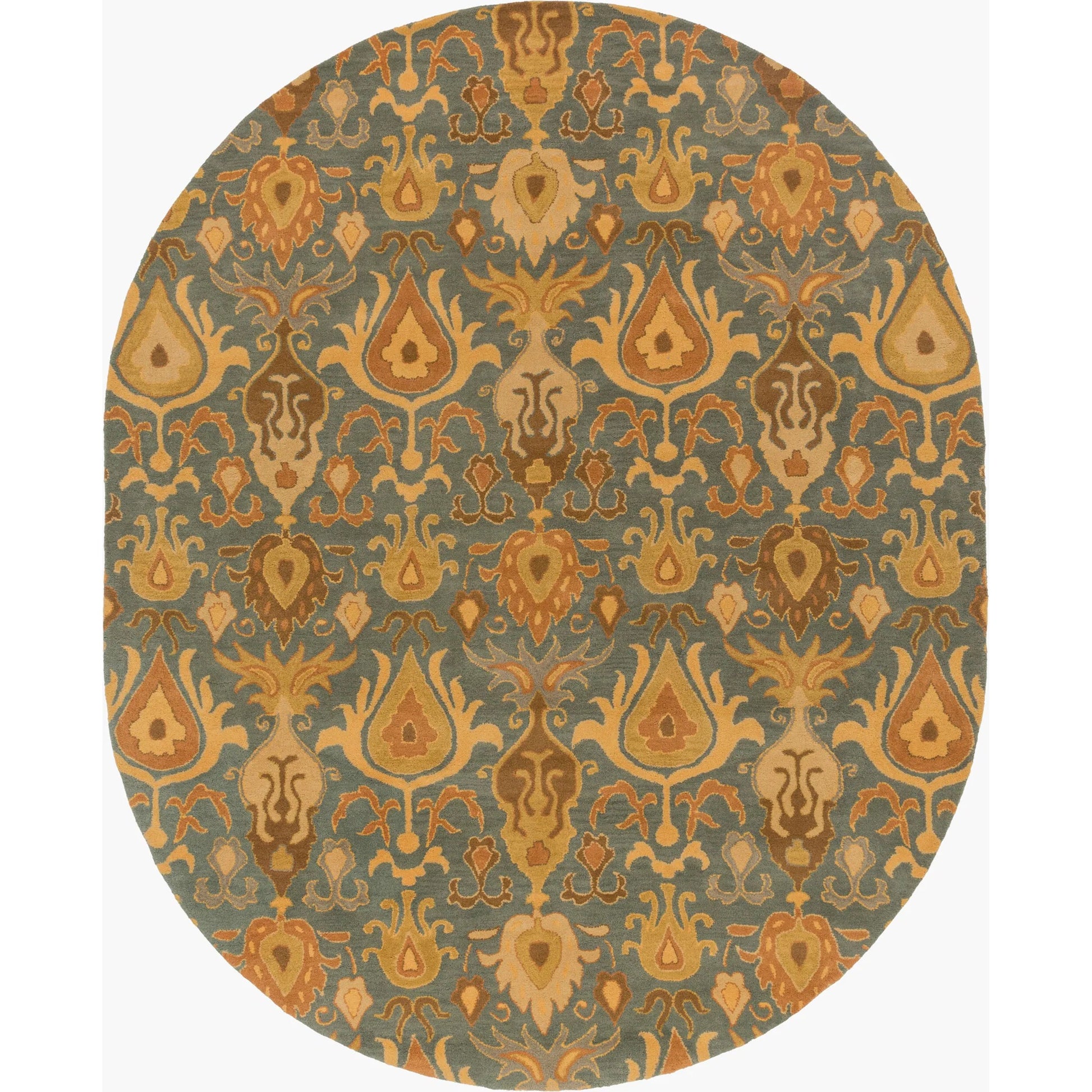 Caesar Rug - 13062 by Surya in ivory, olive, tan, dark blue. Made from 100% wool in a unique style.