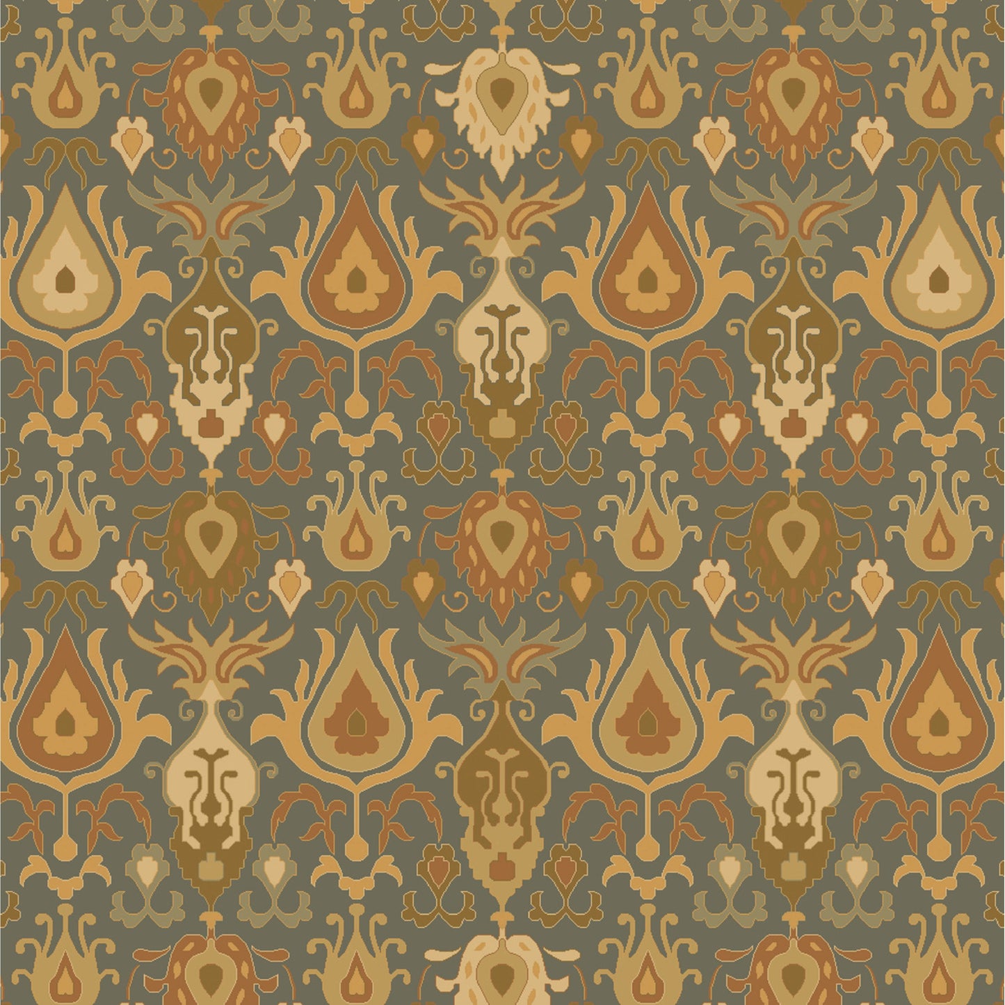 002 63445-9479 | Closeup | Caesar Rug - 13062 by Surya in ivory, olive, tan, dark blue. Made from 100% wool in a unique style.