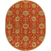 Burnt Orange, Mustard, Olive, Medium Brown / 8' x 10' Oval