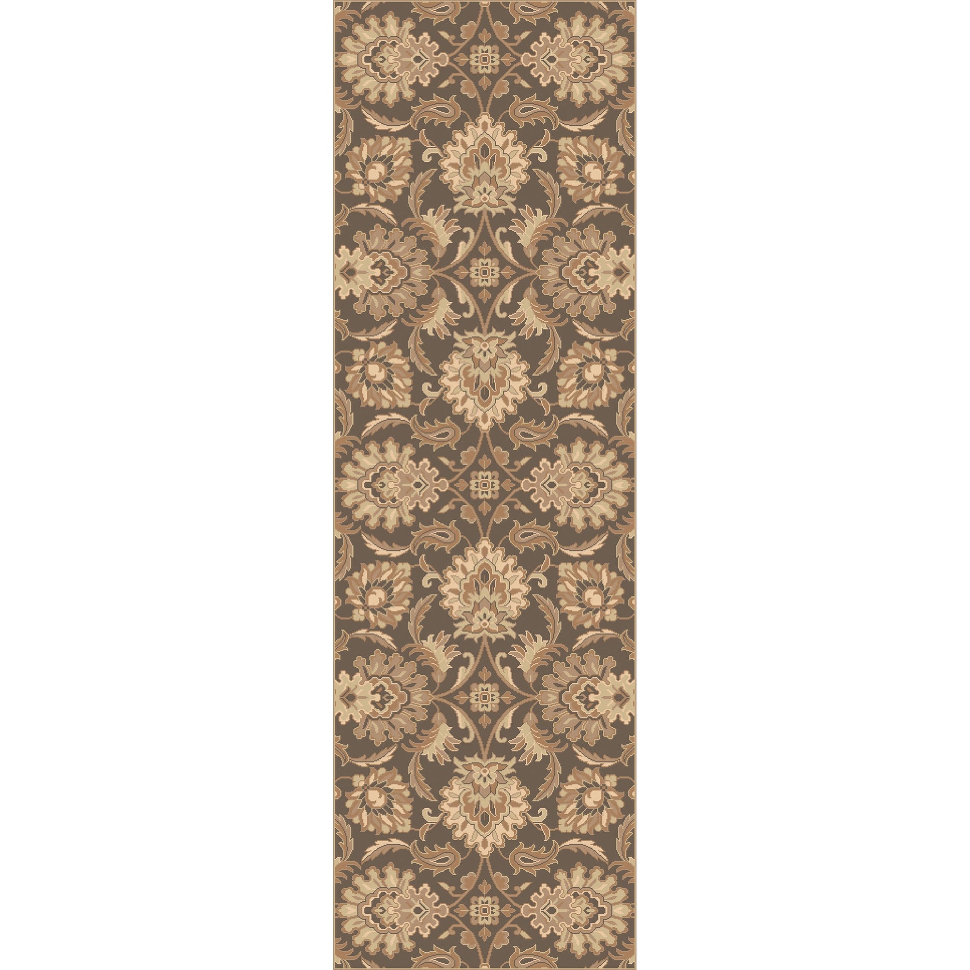 CAE-1174 Rug by Surya in charcoal, light beige, light brown, dusty sage. Made from 100% wool in a unique style.