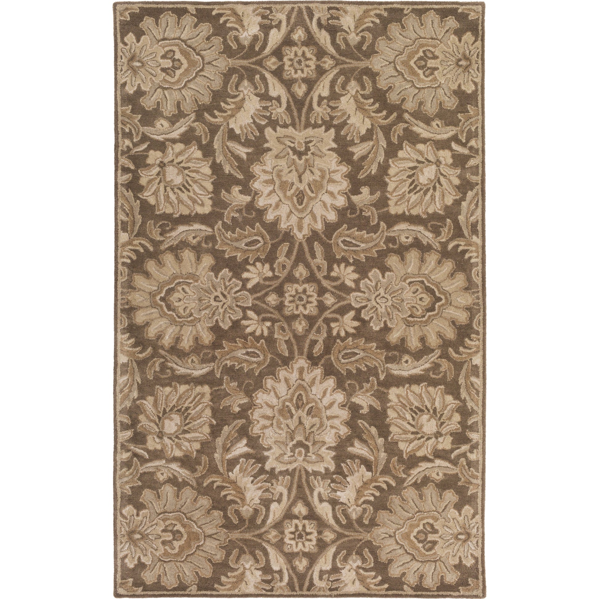CAE-1174 Rug by Surya in charcoal, light beige, light brown, dusty sage. Made from 100% wool in a unique style.