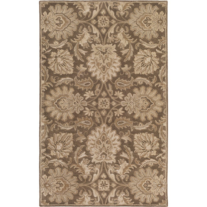 CAE-1174 Rug by Surya in charcoal, light beige, light brown, dusty sage. Made from 100% wool in a unique style.