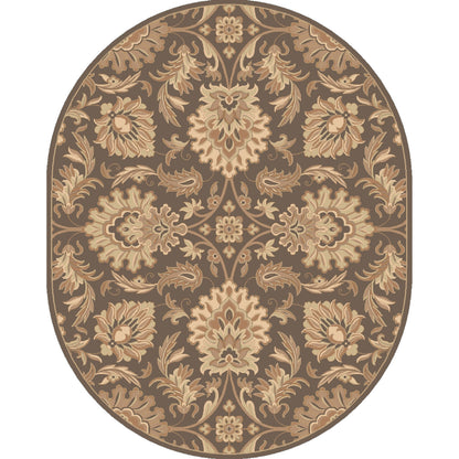 CAE-1174 Rug by Surya in charcoal, light beige, light brown, dusty sage. Made from 100% wool in a unique style.