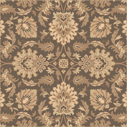 CAE-1174 Rug by Surya in charcoal, light beige, light brown, dusty sage. Made from 100% wool in a unique style.