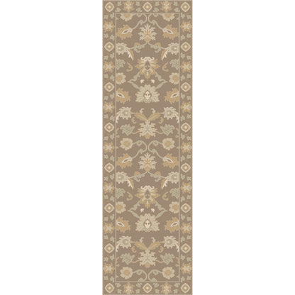 CAE-1181 Rug by Surya in oatmeal, brown, sage, medium gray. Made from 100% wool in a unique style.