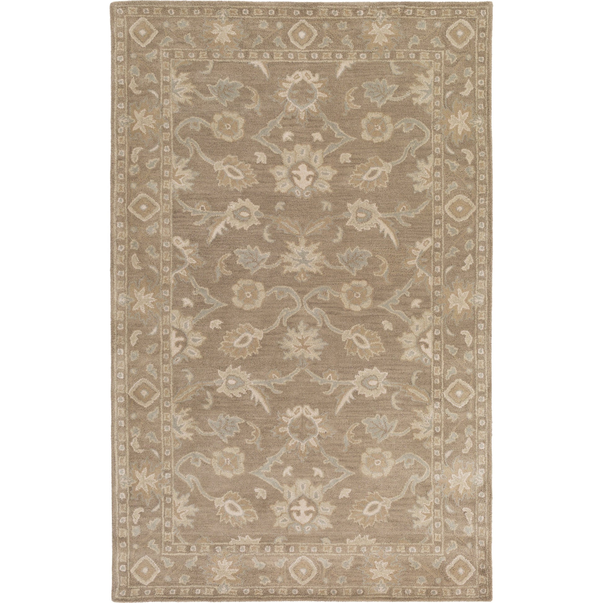 CAE-1181 Rug by Surya in oatmeal, brown, sage, medium gray. Made from 100% wool in a unique style.