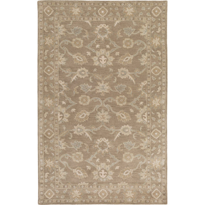 CAE-1181 Rug by Surya in oatmeal, brown, sage, medium gray. Made from 100% wool in a unique style.