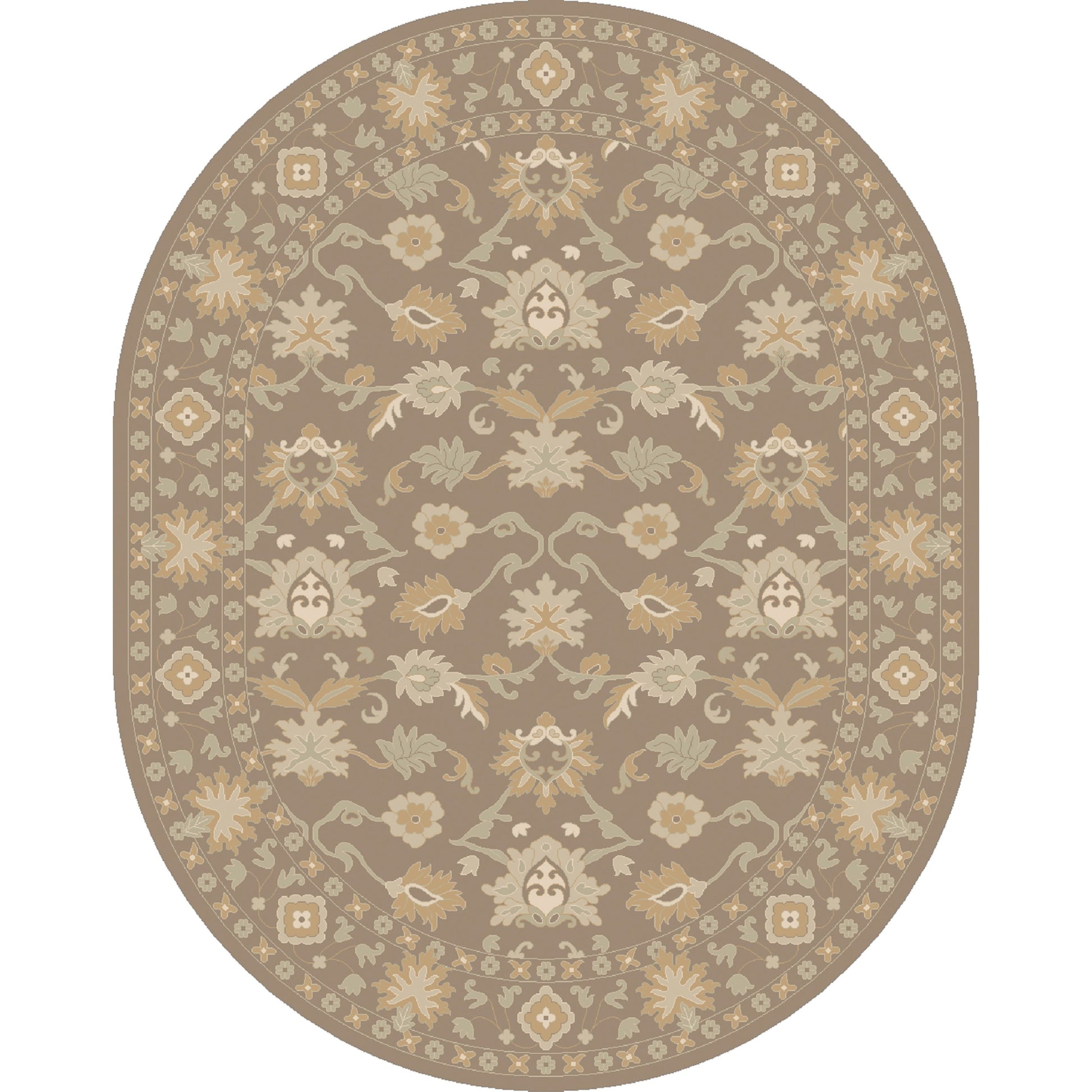 CAE-1181 Rug by Surya in oatmeal, brown, sage, medium gray. Made from 100% wool in a unique style.