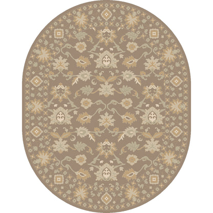 CAE-1181 Rug by Surya in oatmeal, brown, sage, medium gray. Made from 100% wool in a unique style.