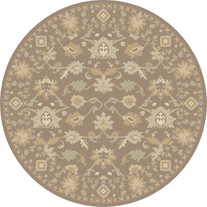 CAE-1181 Rug by Surya in oatmeal, brown, sage, medium gray. Made from 100% wool in a unique style.