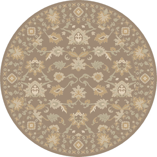 CAE-1181 Rug by Surya in oatmeal, brown, sage, medium gray. Made from 100% wool in a unique style.