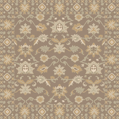 CAE-1181 Rug by Surya in oatmeal, brown, sage, medium gray. Made from 100% wool in a unique style.