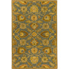 Deep Teal, Mustard, Brown, Dark Brown / 2' x 4' Hearth