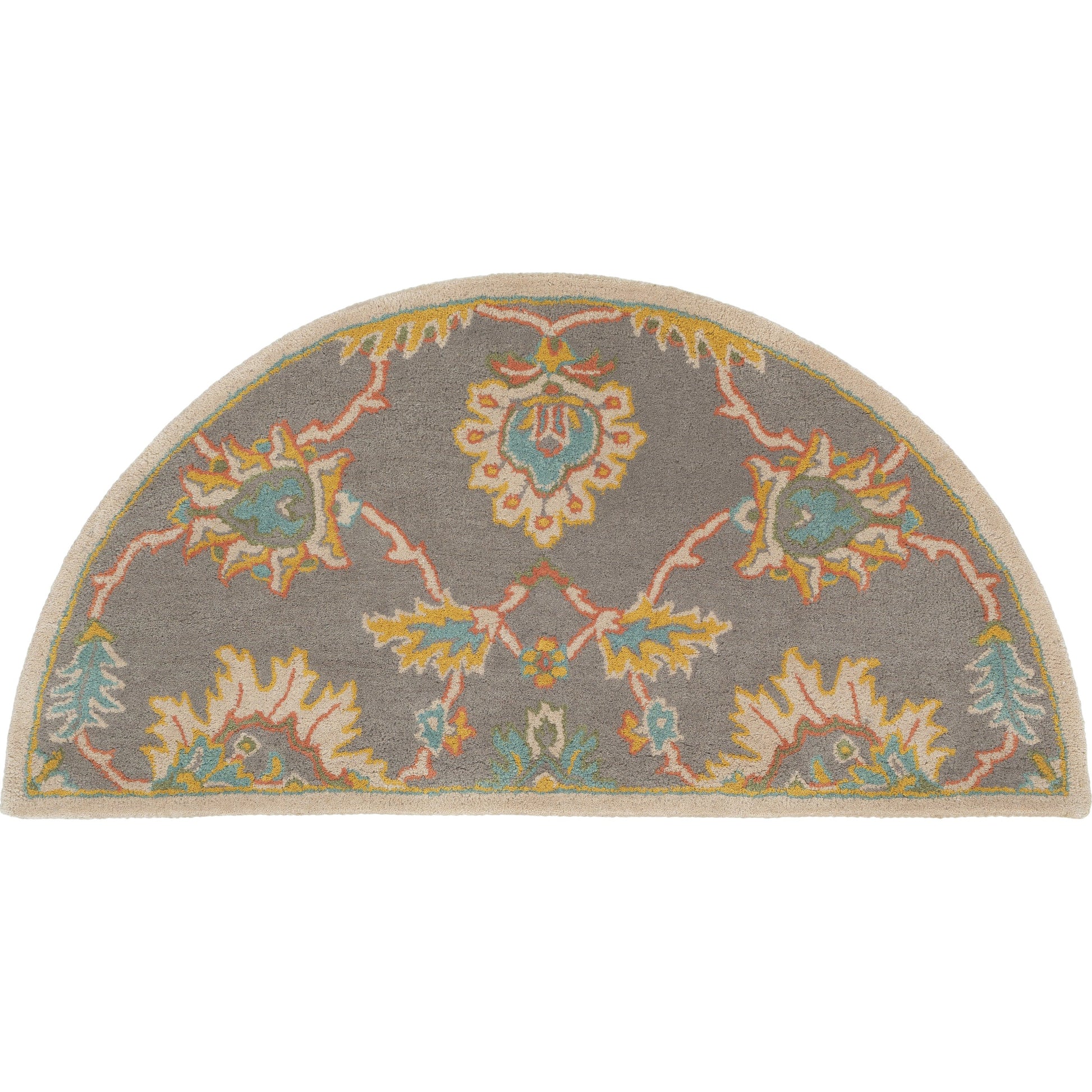 Caesar Rug - 12916 by Surya in medium gray, ivory, olive, brown. Made from 100% wool in a unique style.