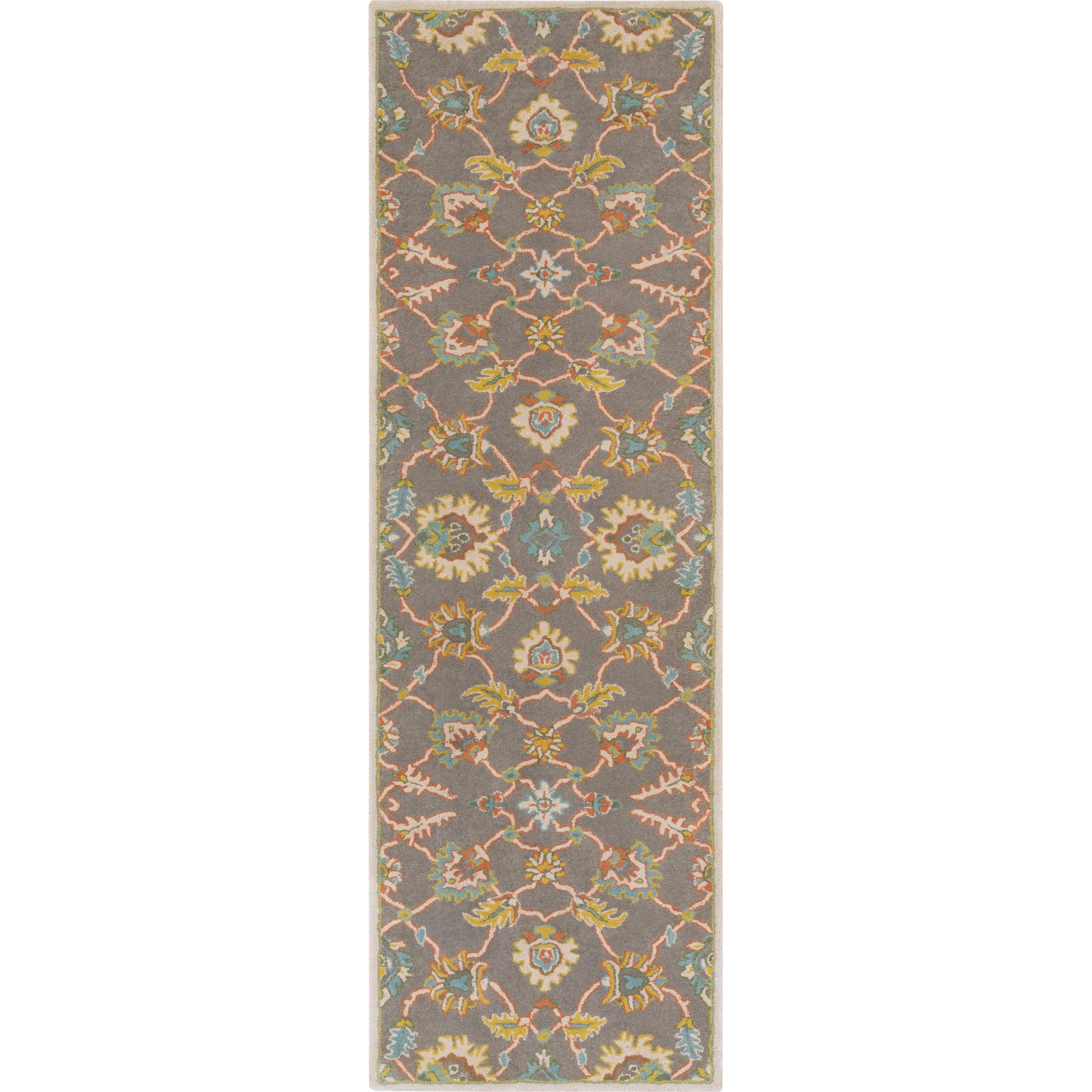 Caesar Rug - 12916 by Surya in medium gray, ivory, olive, brown. Made from 100% wool in a unique style.