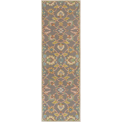 Caesar Rug - 12916 by Surya in medium gray, ivory, olive, brown. Made from 100% wool in a unique style.
