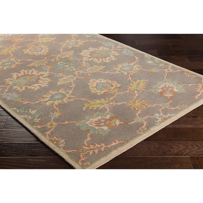 Caesar Rug - 12916 by Surya in medium gray, ivory, olive, brown. Made from 100% wool in a unique style.