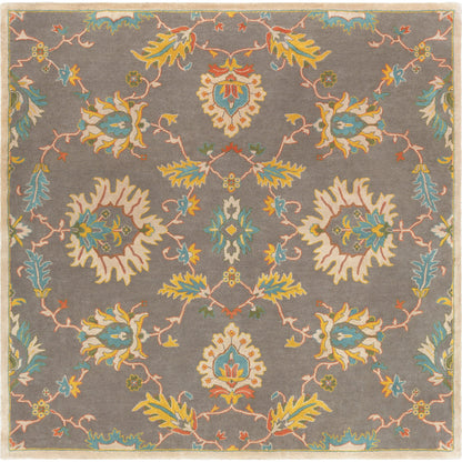 Caesar Rug - 12916 by Surya in medium gray, ivory, olive, brown. Made from 100% wool in a unique style.